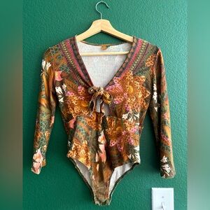 FARM RIO bodysuit - floral print - Size M